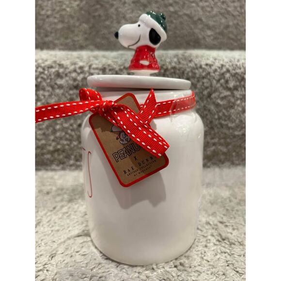 Rae Dunn Peanuts Snoopy Ceramic ‘Treats’ Jar - BRAND NEW - Picture 3 of 10